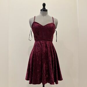 I.N. San Francisco Burgundy Velvet Dress